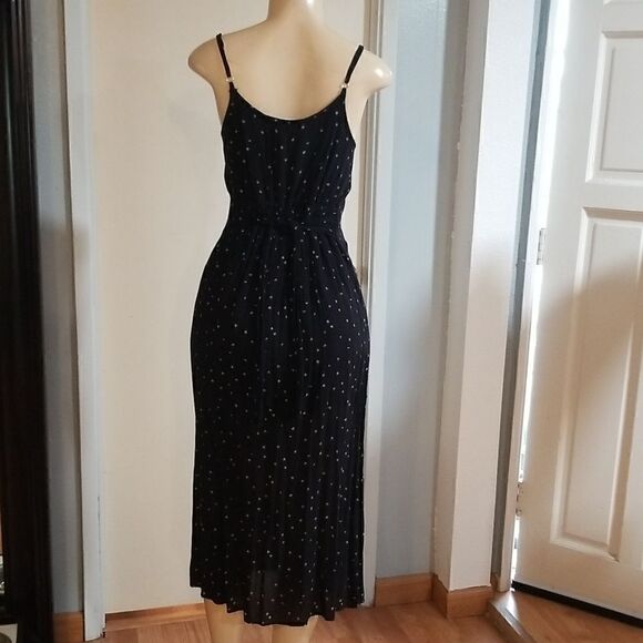 Bella Dahl Black Plaid 100% Rayon Lace Up Tank Dress XS - Picture 5 of 15